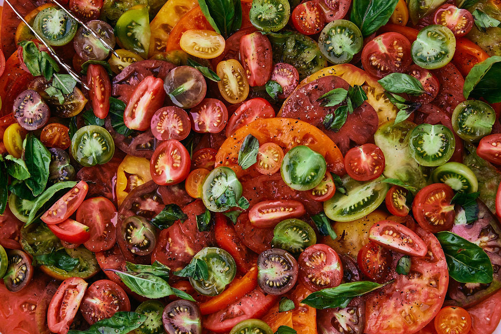 Summer Tomato Presentation Salad